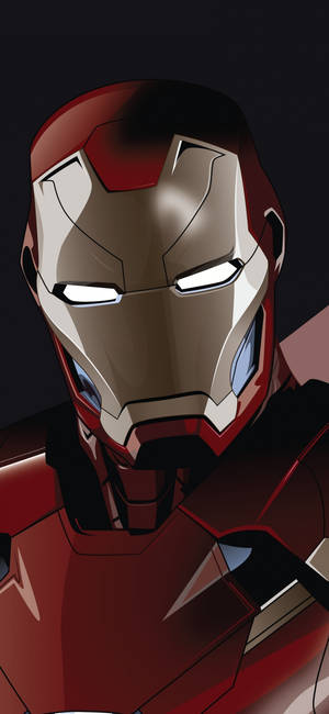 Animoitu minimalistinen Iron Man -supersankari — Galaxy A37 Taustakuvat