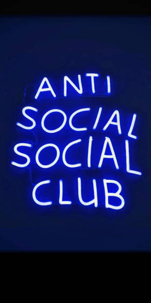 Anti Social Social Club sininen neon — 18:9 Taustakuvat