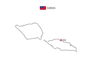 Apian kartta, Samoa — Matkailu Taustakuvat
