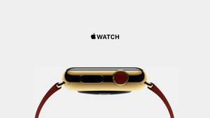 Apple Watch kultainen kehys punainen kruunu taustakuva — Apple Watch Taustakuvat