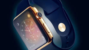 Apple Watch ylellinen kultakehys taustakuva — Apple Watch Taustakuvat