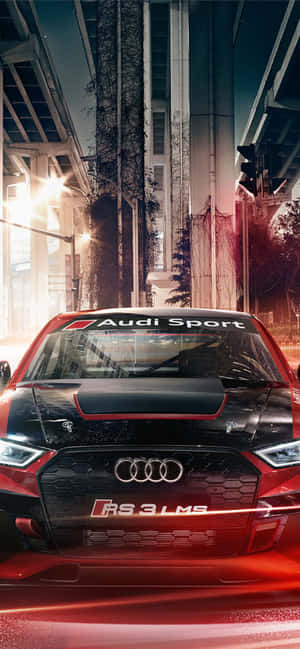 Audi Sportback yökaupunkimaisemaa vasten — Infinix Zero 30 Taustakuvat
