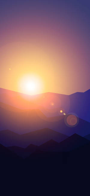 Auringonlasku Horisontti Minimalistinen Android — Samsung S23 Taustakuvat