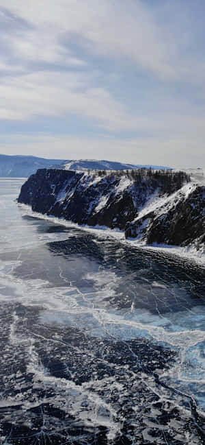 Baikal-järven jäinen vuoristomaisema — Vivo V70 Taustakuvat