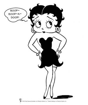 Betty Boop -sarjakuvataidetta -taustakuva — Galaxy Z Fold Taustakuvat