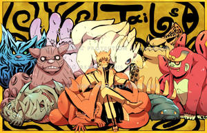 Bijuu Naruto -hahmot fanitaide-taustakuva — Naruto estetiikka Taustakuvat