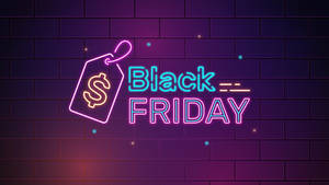 Black Friday -esteettinen neonvalo -taustakuva — Himmeä Taustakuvat