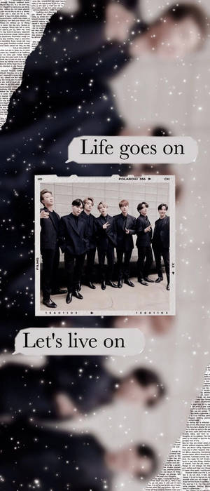 BTS Life Goes On Puhekuplat — Galaxy Z Flip 7 Taustakuvat