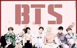 BTS-ryhmäkuva vaaleanpunaisella taustalla — Bts ryhmäkuva GIF Taustakuvat