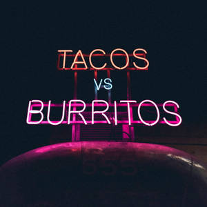 Burritos vs. Tacos -neonvalot -taustakuva — Tecno Phantom Taustakuvat