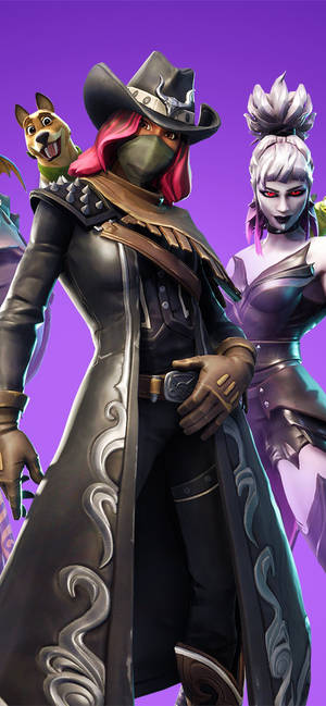 Calamity Fortnite ja Dusk -taustakuva — iPhone 15 Taustakuvat