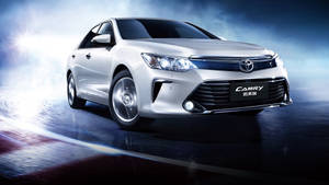 Camry Valkoinen Toyota 4K Savun Kanssa — Auto GIF Taustakuvat