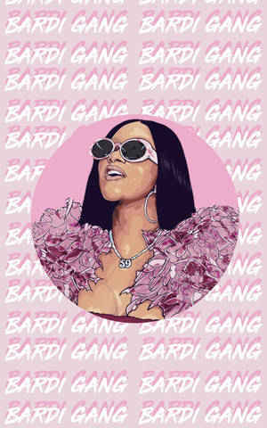 Cardi B Pinkki Bardi Gang -taustakuva — Galaxy Tab Taustakuvat