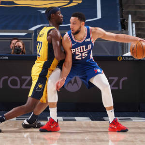 Caris Levert vastaan Ben Simmons -taustakuva — 1:1 Taustakuvat