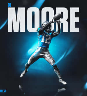 Carolina Panthers DJ Moore tummansininen — Nubia Flip Taustakuvat