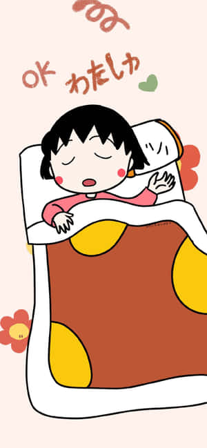 Chibi Maruko Chan -tausta — POCO M7 Plus Taustakuvat