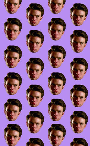 Chris Colfer violetti estetiikka -taustakuva — Galaxy Tab S9 FE Taustakuvat