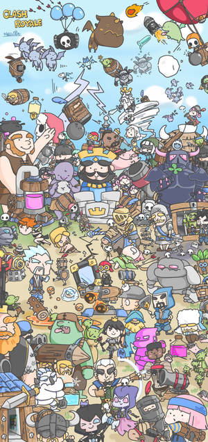 Clash Royale -piirroskarikatyylinen — Samsung S23 Taustakuvat