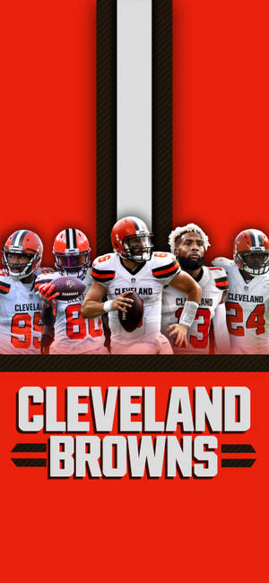 Cleveland Brownsin pelaajat -taustakuva — iPhone 15 Plus Taustakuvat