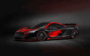 Cool punamusta-harmaa McLaren P1 -auto