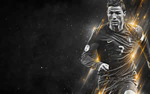 Cristiano Ronaldo poseeraa jalkapallokentällä — Cristiano ronaldo Taustakuvat