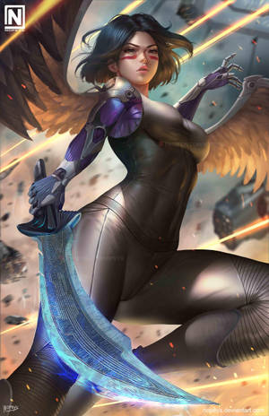 Damaskoksen terä Alita: Battle Angel -taustakuva — Honor MagicPad 3 Pro 12.3 Taustakuvat