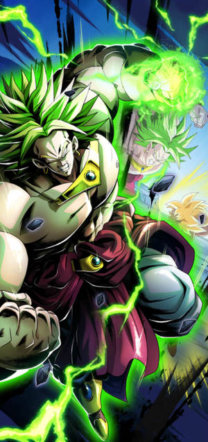 DBZ Broly SSJ Täysi Voima -taustakuva. — iPhone Air Taustakuvat