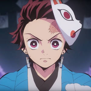 Demon slayer -naamio Tanjiro muotokuva taustakuva — Rui Kimetsu no Yaiba Taustakuvat