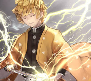 Demon Slayer Rauhallinen Zenitsu — 鬼滅の刃 善逸 Taustakuvat