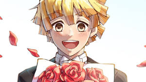 Demon Slayer Zenitsu Ruusut — 鬼滅の刃 善逸 Taustakuvat
