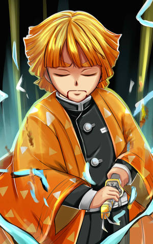 Demon Slayer Zenitsu keskittyy — 鬼滅の刃 善逸 Taustakuvat