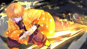Demon Slayer Zenitsu Valtava Nopeus — 鬼滅の刃 善逸 Taustakuvat