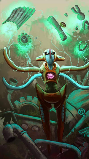 Deoxys ja leijuvat rattaat — Pokemon Puhelin Taustakuvat