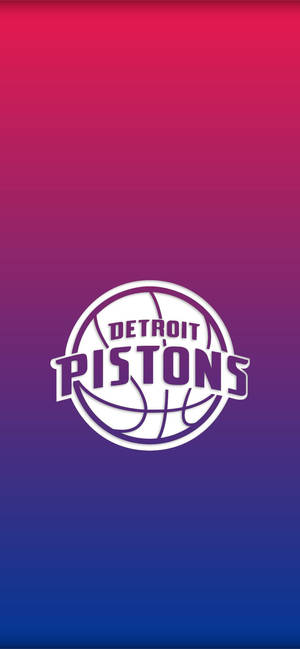 Detroit Pistons kaksisävyinen valkoinen logo taustakuva — iPhone 17 Pro Max Taustakuvat