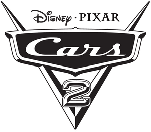 Cars2-logo musta - Disney Cars -logon siluetti