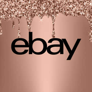 eBay UK -logo ruusukultaisena — Ruusukulta estetiikka Taustakuvat