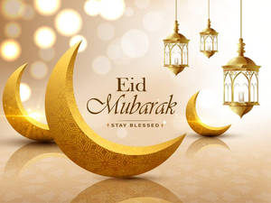 Eid-Ul-Adha Mubarak Kuunäytökset — Kultainen estetiikka Taustakuvat