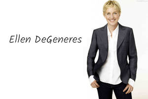Ellen DeGeneres -juliste hänen nimellään -taustakuva — Siisti Taustakuvat