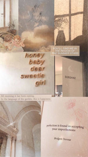 Esteettinen beige inspiroiva sitaatti — Esteettinen beige Taustakuvat