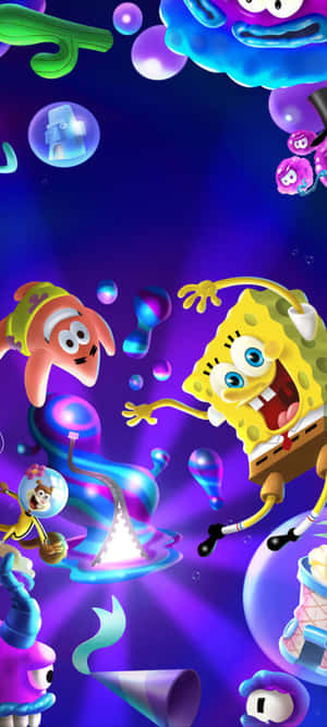 Esteettinen SpongeBob Ja Sandy — POCO M7 Taustakuvat