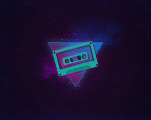Esteettinen retro neonkasettinauha