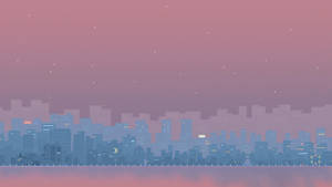 Esteettinen taide Pink City -taustakuva — Pinkki esteettinen GIF Taustakuvat