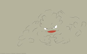 Evolved Geodude Yksinkertainen Harmaa Ääriviiva — Pokemon Taustakuvat