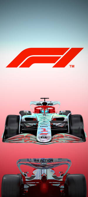 F1 iPhone Logo Gradient Tausta — iPhone 16 Taustakuvat