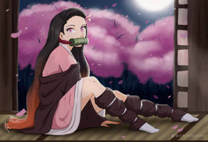 Fanitaidekuvitus Demon Slayer Nezukosta