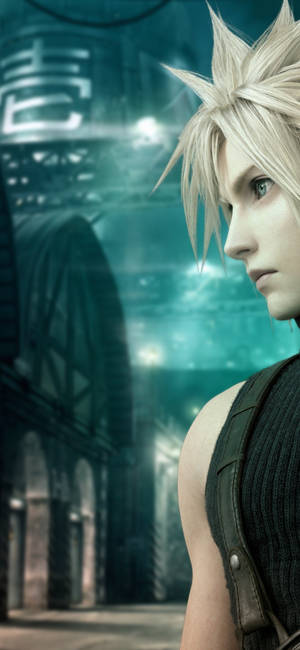 Final Fantasy 7 Cloudin sivukuva -taustakuva — iPhone 16 Pro Taustakuvat