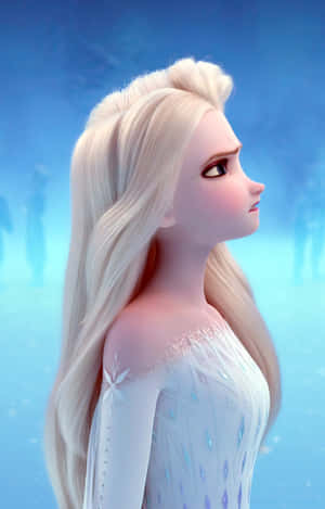 Frozen 2 Elsa valkoinen mekko — Pixel Tablet Taustakuvat