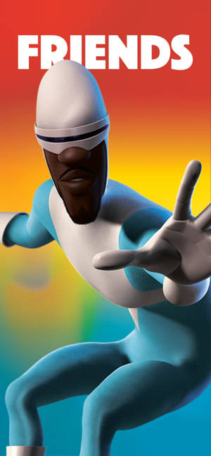 Frozone värikäs grafiikka -taustakuva — iPhone 16 Taustakuvat