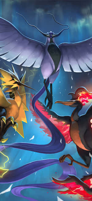 Galarian Articuno, Zapdos ja Moltres — Huawei nova 16 Ultra Taustakuvat
