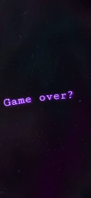 Game Over musta ja violetti esteettinen — Galaxy S26 Ultra Taustakuvat